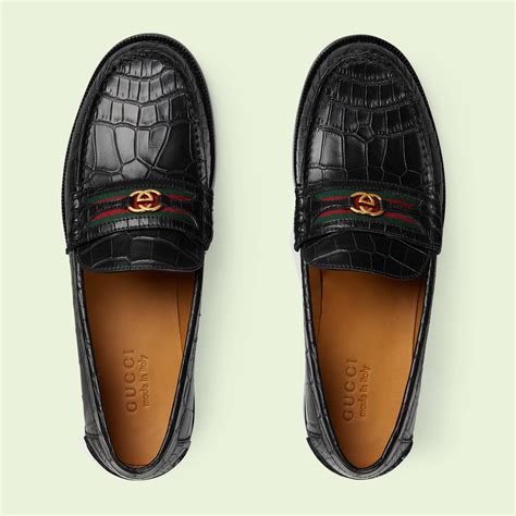 gucci crocodile loafers for men.